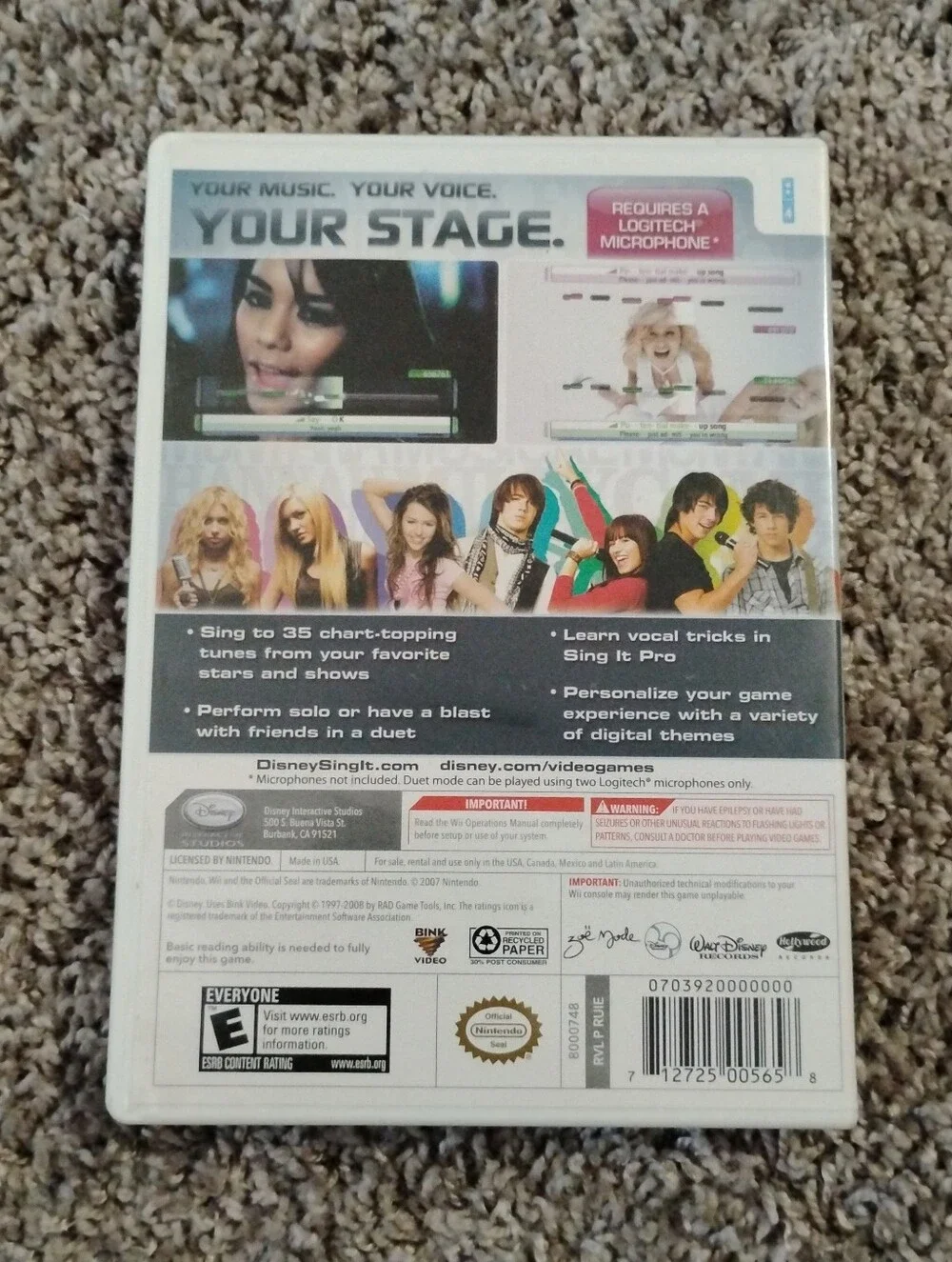 Disney Sing It (Nintendo Wii) - Game & Original Case